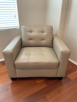 Real Leather single sofa, Carmel Valley