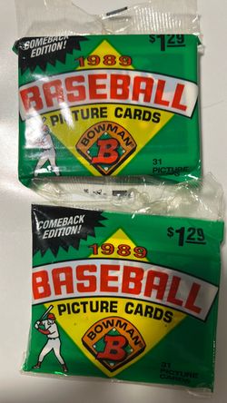 1989 Bowman Baseball Unopened Packs – 31 Cards Each – Griffey Jr. RC Chase x2