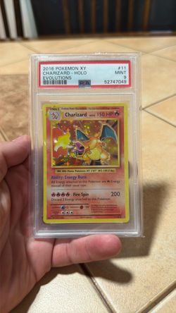 PSA 9 MINT – 2016 Pokémon XY Evolutions Charizard Holo #11/108 Cert #(contact info removed)9