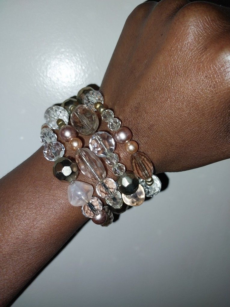 Single Layer, Wrap Around Beaded Bracelet
