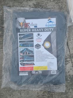 5ft × 7ft Super Heavy Duty Grey Tarp