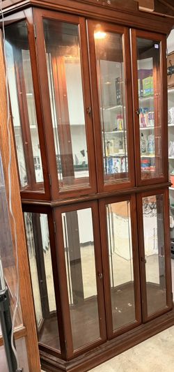 Beautiful Wood and Glass Display Cabinet
