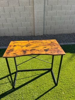 Foldable Desk Rustic Brown Style