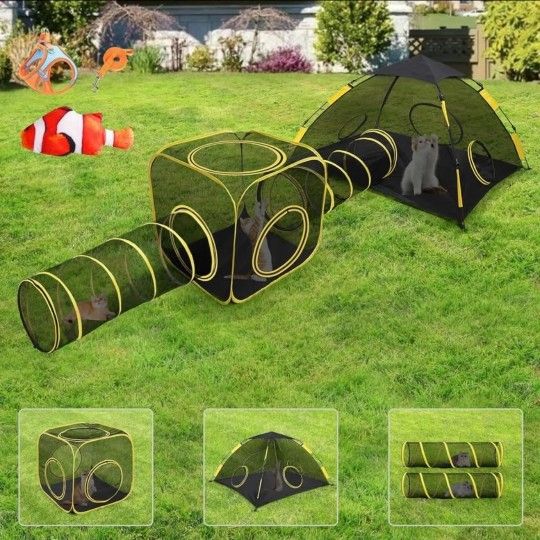 Outdoor Cat Enclosures for Indoor Cats, with Tunnel