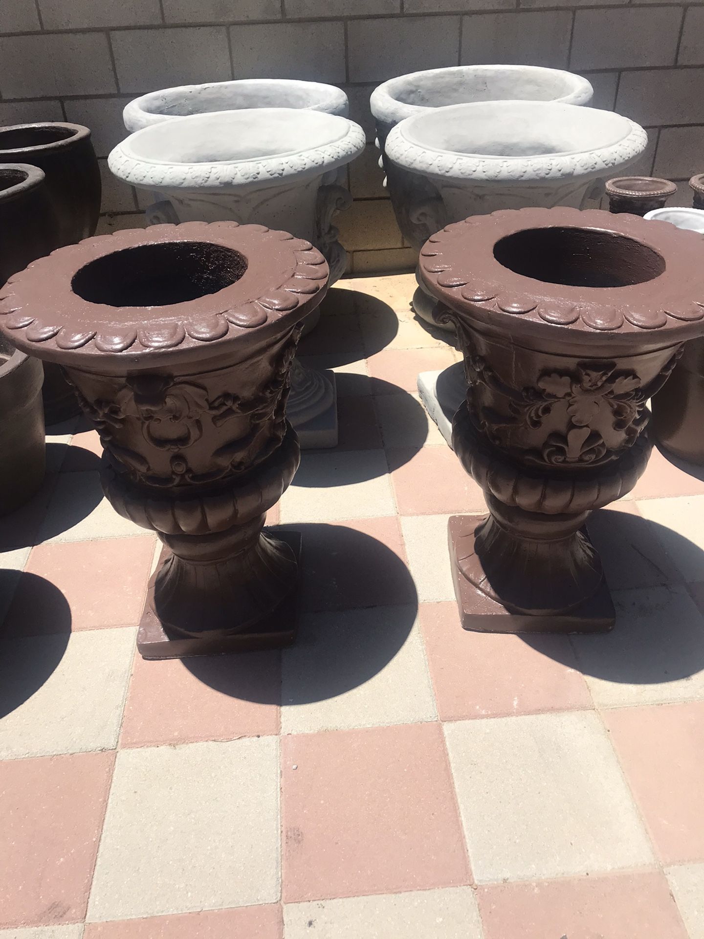 New Flower Pots Made Out Of Cement