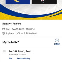 Los Angeles Rams vrs. Atlanta  Falcons tickets 
