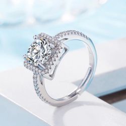 925 stamped sterling silver ring zircon