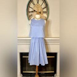 Sugarlips Adorable Baby Blue A-Line Pleated Midi Dress