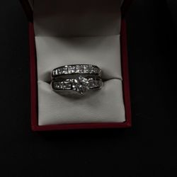 Wedding ring and band 