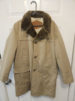 Vtg Woolrich Faux Fur Long Coat 
