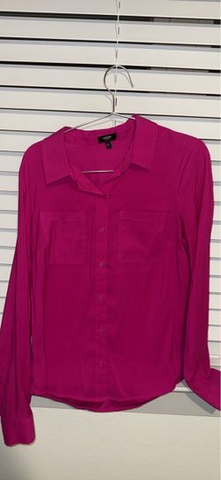 Express Women's Hot Pink Button-Down Shirt