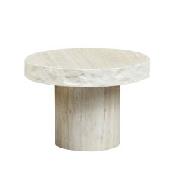 23.82 inch Faux MARS Textural Patterns Coffee Tables for Living Room Apartment No Need Assembly Beige