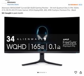 Alienware 34” 165hz Ultrawide Oled Monitor