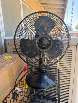 Black Oscillating Desk Fan