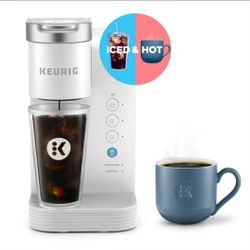 Keurig K-Express Essentials Plus, Iced and Hot Single-Serve K-Cup Pod Coffee Maker, White