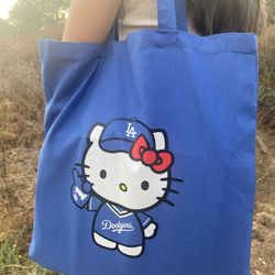 Hello Kitty x Dodgers Tote Bag Reusable Sanrio Christmas Gift Idea
