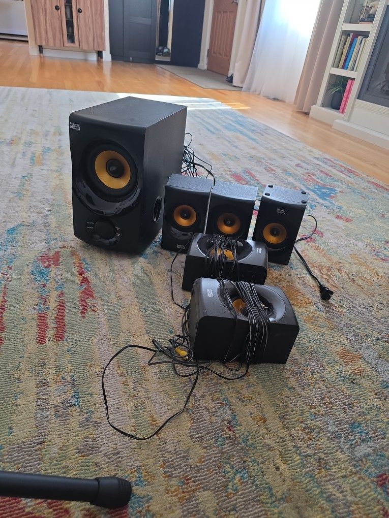 Acoustic Audio AA5170 Home Theater 5.1 Bluetooth Speaker System 700W with Powered Sub