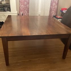 Square Amish Custom Built Table & 8 Chairs