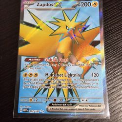 Zapdos EX 192/165 Full Art Mint 151