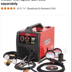 Weld-Pak 180 Amp MIG Flux-Core Wire Feed Welder, 230V, Aluminum Welder with Spool Gun sold separately