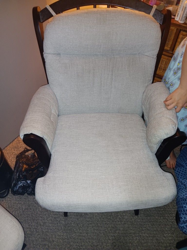  A cute grey rocker and ottom