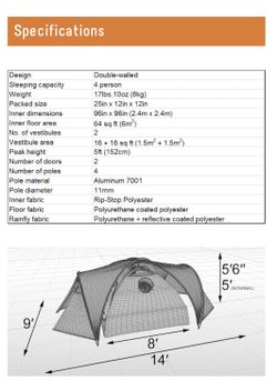 Siesta 4 cheap tent