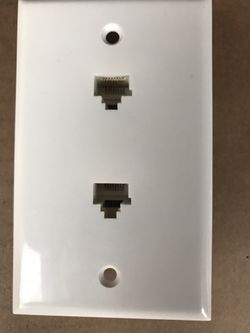 Dual (2 Port) RJ45 Jack Connector Socket Wiring Plug