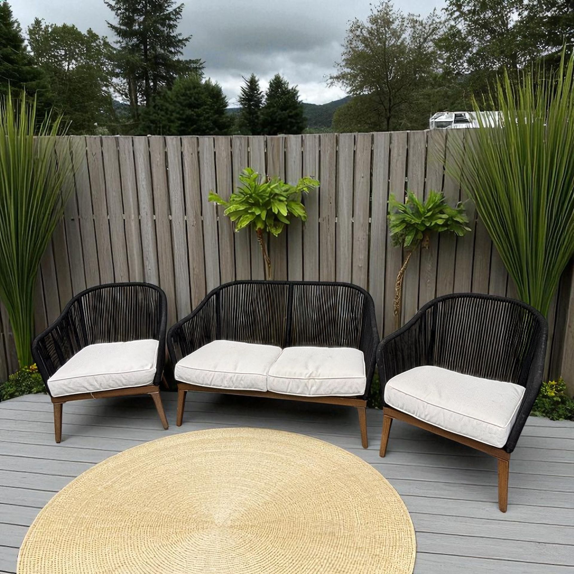 Threshold Black Outdoor Furniture Set 