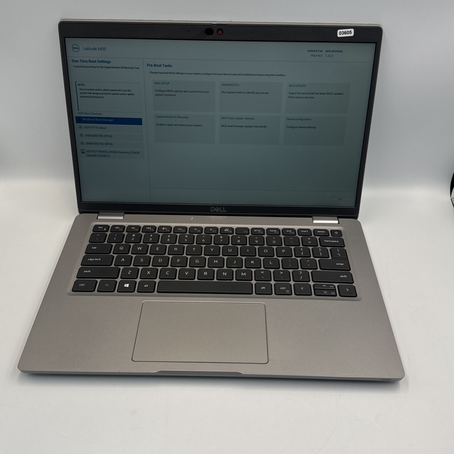 Dell Latitude 5420 Processor Type 11th Gen Intel(R) Core(TM) 15-1135G7 @ 240GHz 16GB Ram 256GB HDD