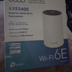 Wi-Fi 6E Tri-Band

AXE5400 Mesh

Router, Deco XE75

1-Pack