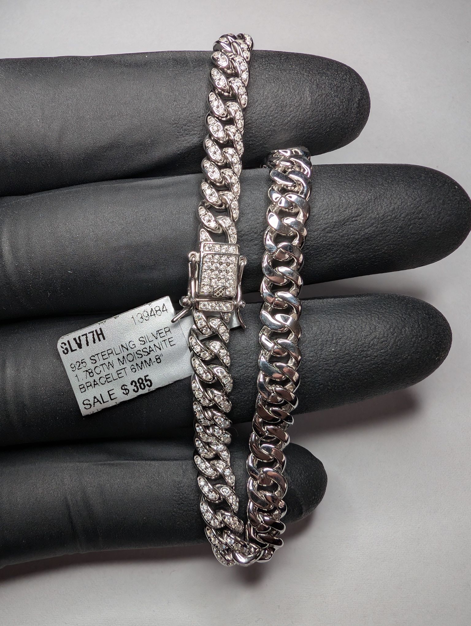 Brand New Iced Out Solid 925 8” 6mm Miami Cuban Moissanite Bracelets