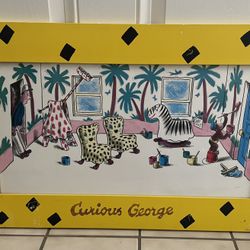 Framed Curious George Wall Art
