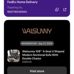 U Shaped Blue Grey Sectional 