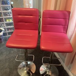 Pink barstools / Chairs
