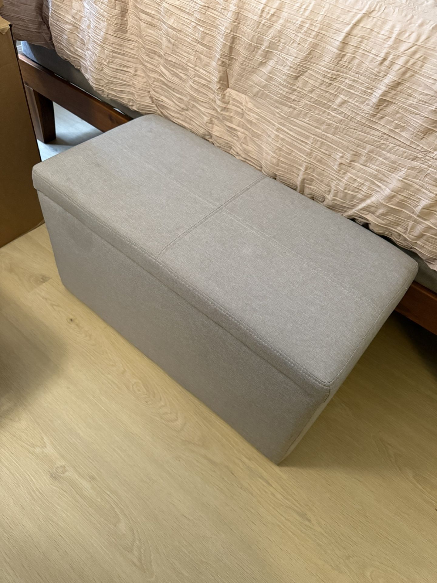 Grey Ottoman With Storage
