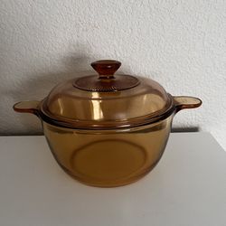 Vision Amber Glass Pot 