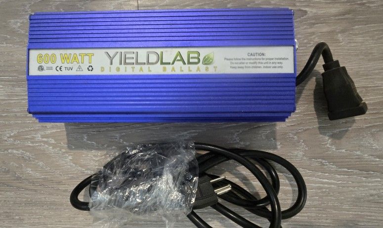 Yield Lab Horticulture 600w Slim Line Dimmable Digital Ballast for HPS MH Grow L