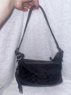 COACH Signature CC Canvas Leather East West Bag Shoulder Bag