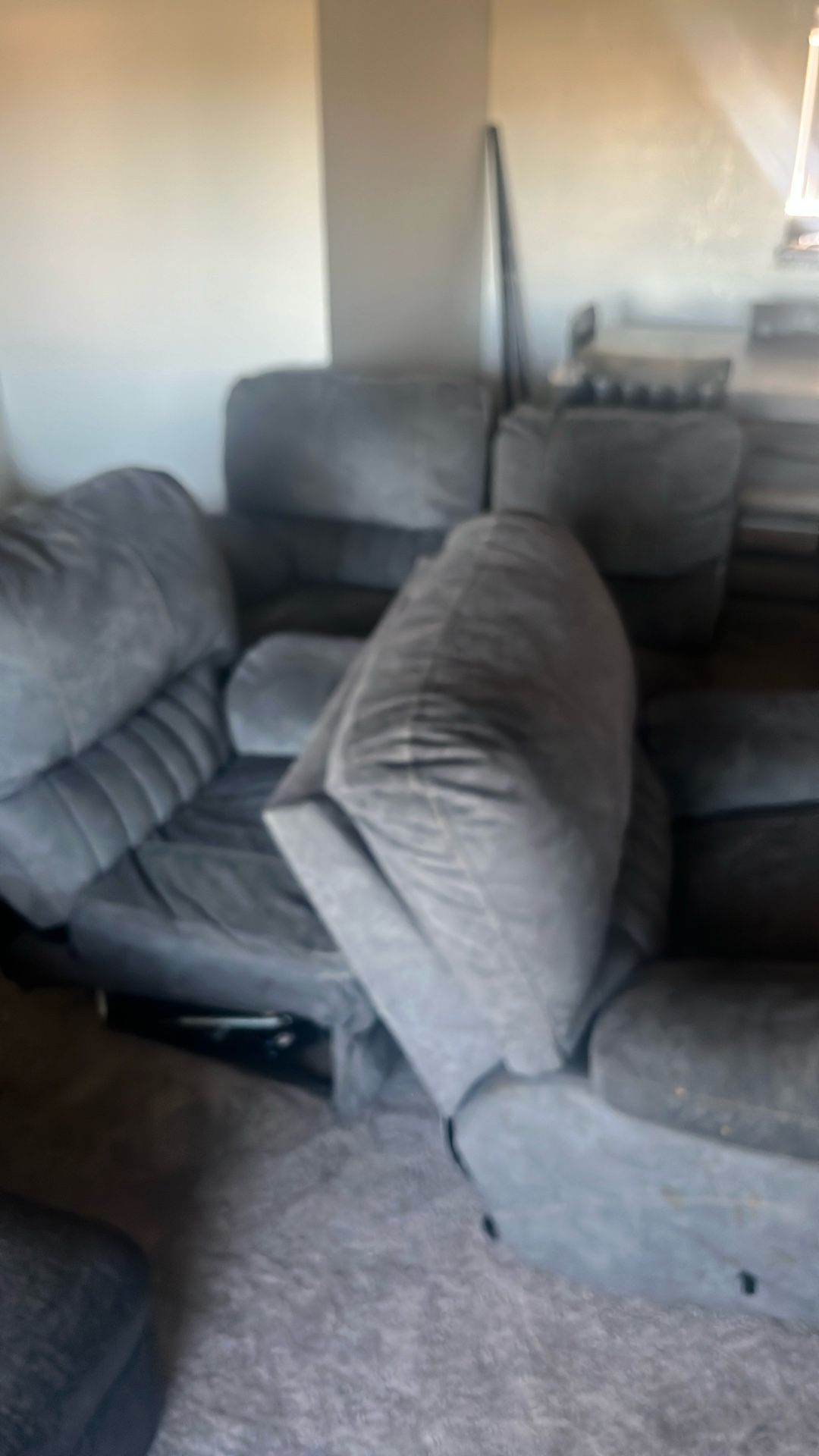 Grey Recliner Couch