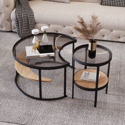 Black Moon Tray Table Coffee Table Set