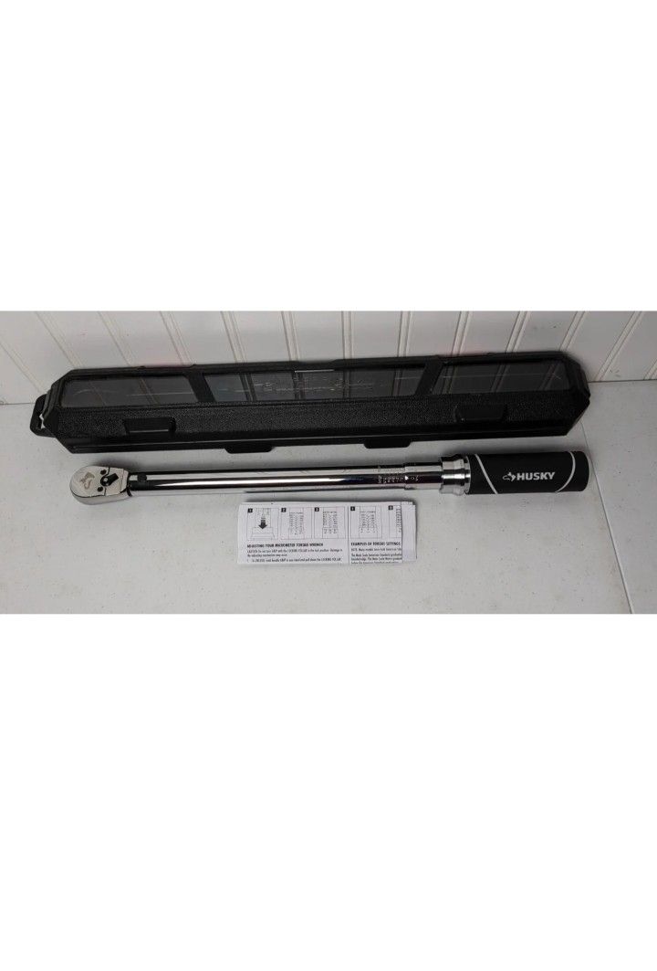 Husky 3/8'' Drive Torque Wrench 20-100 ft lbs - 564394