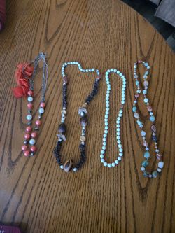 Lot of 4 Beaded Necklaces