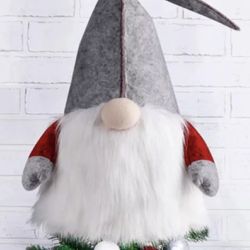 D-FantiX Gnome Christmas Tree Topper, 25 Inch Large Swedish Tomte Gnome NEW NIB