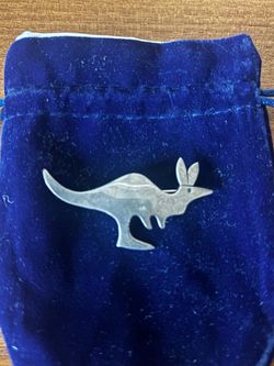 Sterling silver kangaroo brooch