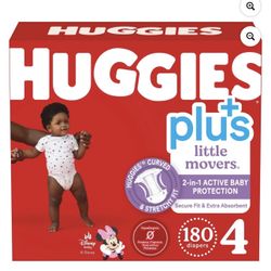 New Huggies Diapers size 4-180 count 