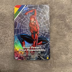 Marvel X Uno Ultra Rare Holo Spiderman