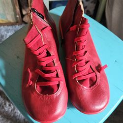 #BOOTS #Red Ankle Rain Boots