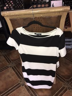 Black and white stripped dress