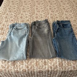 Girl H&M jeans wide leg high waisted  3/For  $30.00