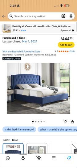 King Bed Frame – New/Open Box